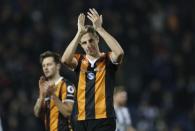 Britain Football Soccer - West Bromwich Albion v Hull City - Premier League - The Hawthorns - 2/1/17 Hull City's Michael Dawson applauds fans after the game Reuters / Darren Staples Livepic