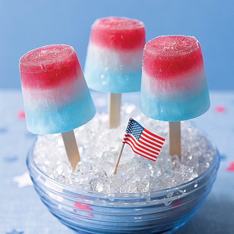 Red, White and Blue Ice Pops