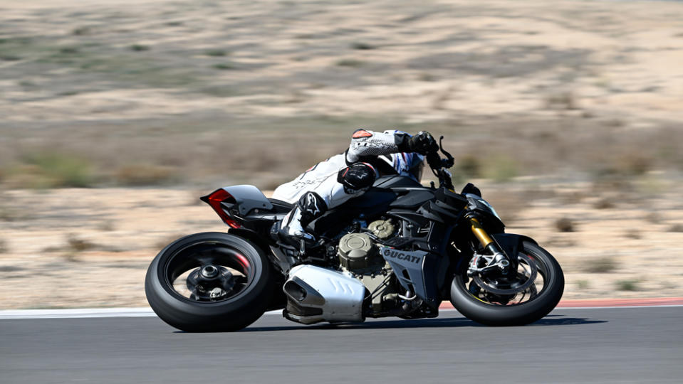 Riding the 2023 Ducati Streetfighter V4 S on track.