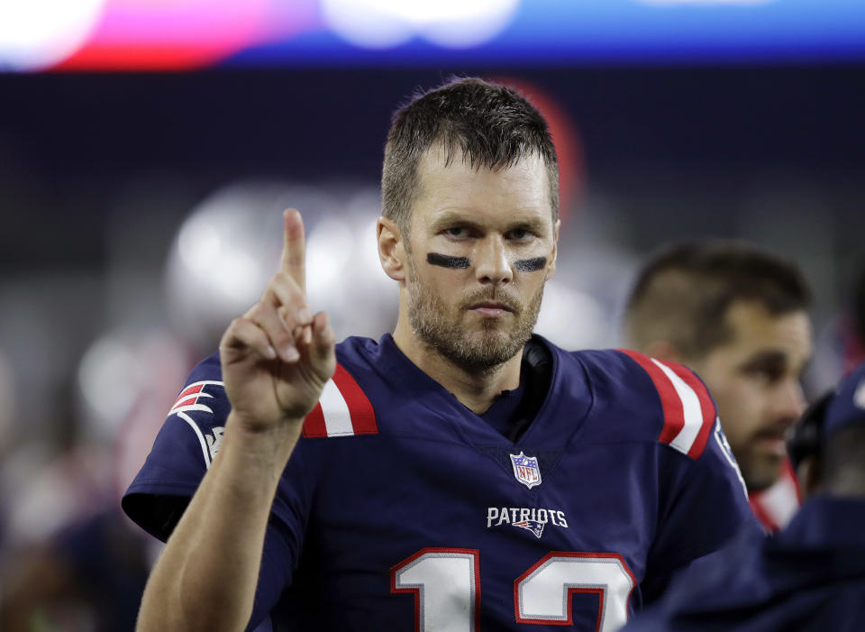 The Patriots’ Tom Brady has an idea on who is the NFL’s top quarterback. (AP)