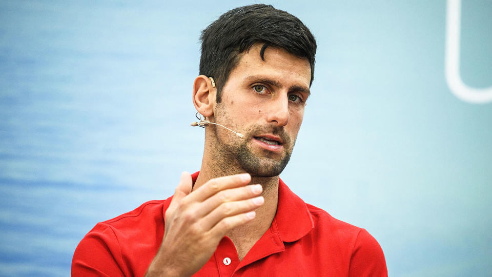 Pictured here, World No.1 Novak Djokovic.