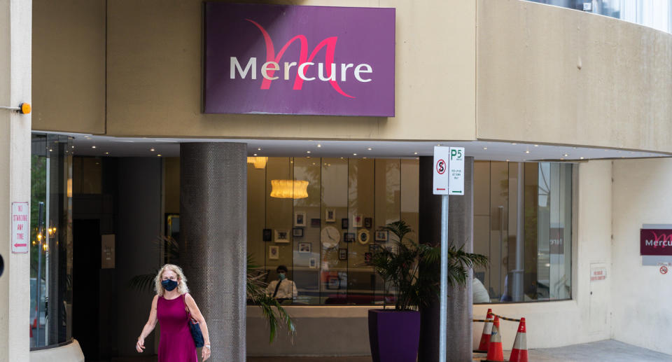 Cases that sparked the lockdown were linked to the Mercure hotel in Perth. Source: AAP