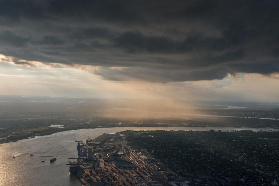 Chemical plants and factories line the roads and suburbs of the area known as 'Cancer Alley' October 15, 2013.