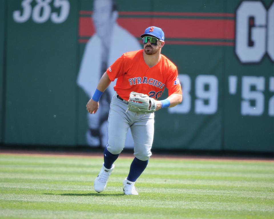 Former Pittsford Mendon standout Danny Mendick has been at Innovative Field this week playing for the Syracuse Mets.