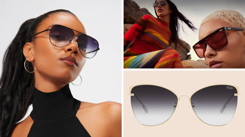 Snag 20% off a new pair of sunnies today at Quay.