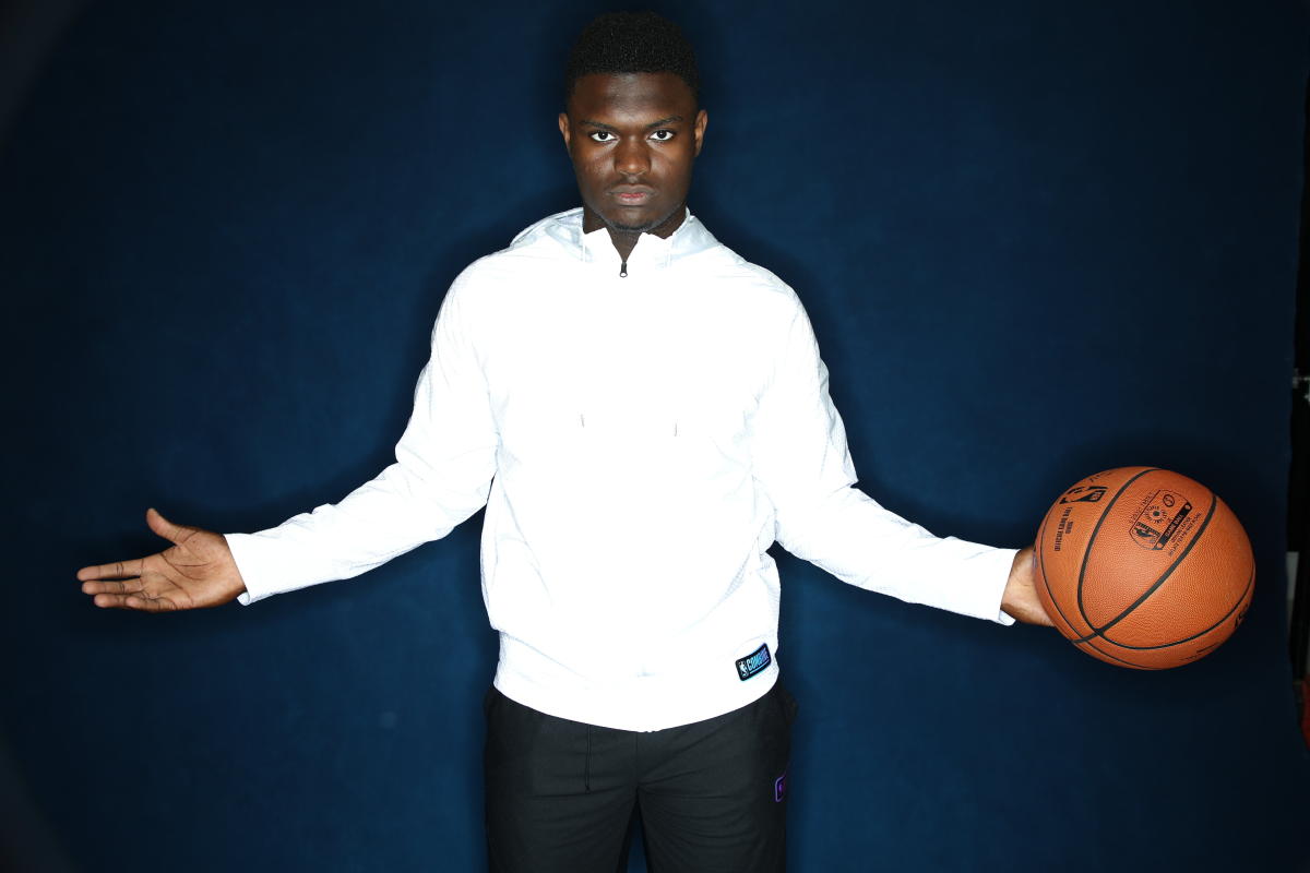 Bruno Fernando of the Atlanta Hawks poses for a portrait during media