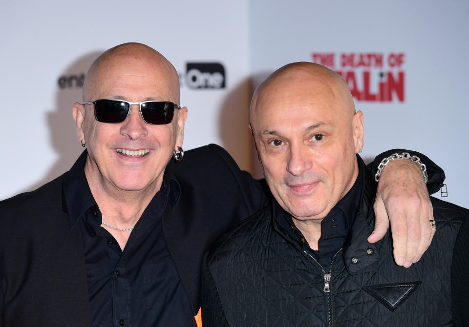 Richard Fairbrass and Fred Fairbrass of Right Said Fred attending the UK premiere of The Death of Stalin, held at the Curzon Chelsea, London. Picture Date: Tuesday 17 October. Photo credit should read: Ian West/PA Wire