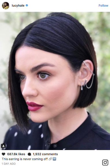 We talked to hairstylist Kristin Ess about Lucy Hale's new, super dark bob. It's the chicest look we've seen from the star.