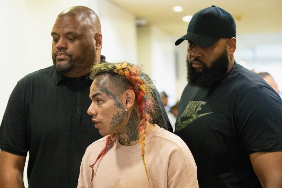 Tekashi 6ix9ine in court in Texas in 2018 (Bob Levey/Getty Images)