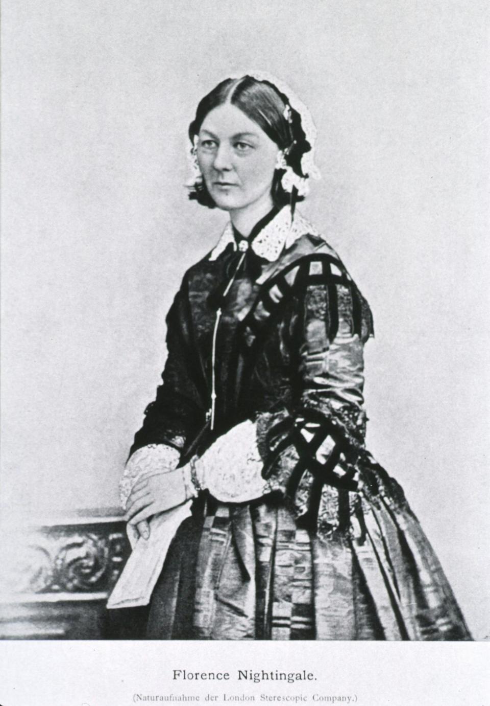 Florence Nightingale set the standards for modern-day nursing. <a href="https://collections.nlm.nih.gov/catalog/nlm:nlmuid-101424616-img?_gl=1*80wrd7*_ga*NzAyNzI4NjM3LjE3MTEwNjkxODc.*_ga_P1FPTH9PL4*MTcxNTMxOTU3NC4xLjAuMTcxNTMxOTU3NC4wLjAuMA.." rel="nofollow noopener" target="_blank" data-ylk="slk:National Library of Medicine;elm:context_link;itc:0;sec:content-canvas" class="link ">National Library of Medicine</a>