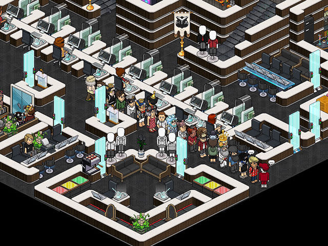 Many spaces in Habbo, a virtual world created by Finnish developer Sulake,feel like this one