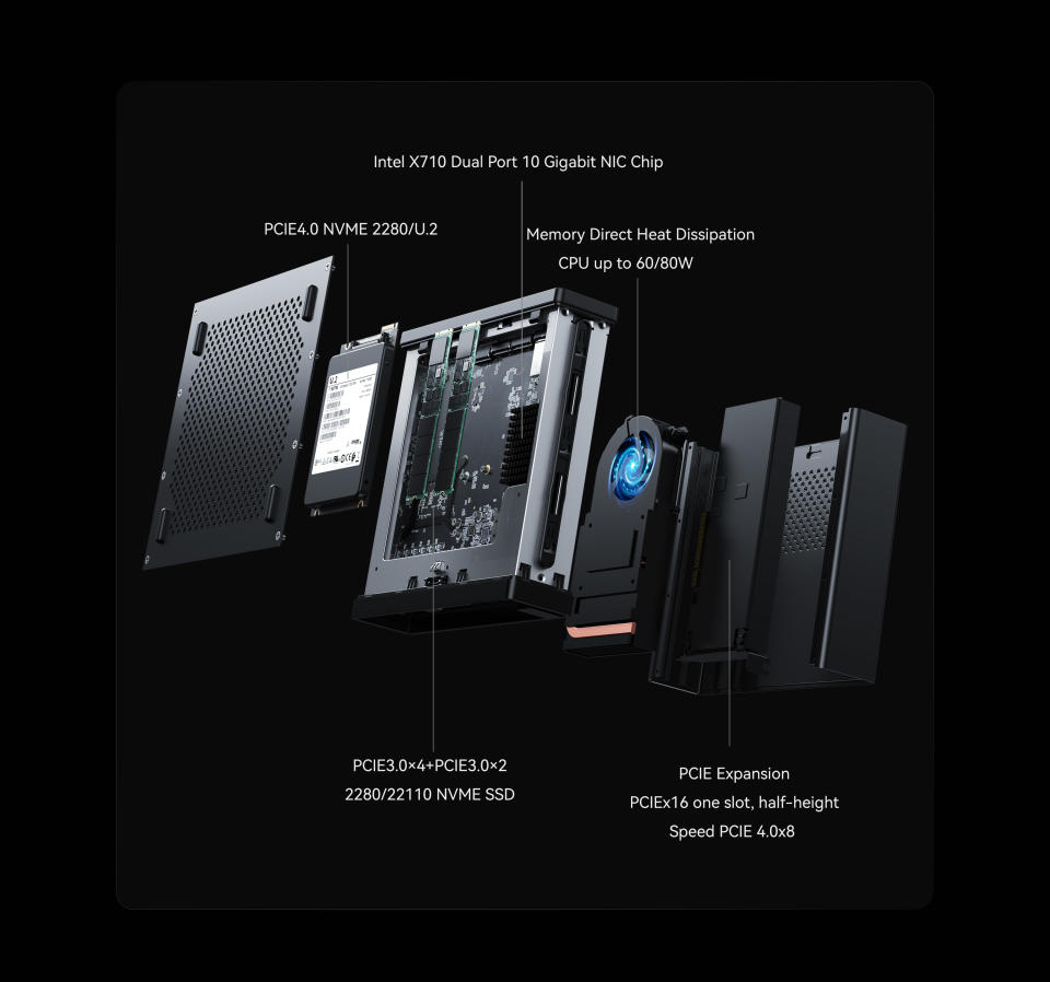 Minisforum MS-01 Mini WorkStation's internal design