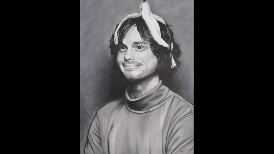 Alexis Shelden of Belleville West High School won an Award of Merit, an Artist’s Choice Award, a Wm. Evans Memorial Award and the Jeanne Aguirre Portraiture Award for the oil artwork “Banana Man” at Belleville’s 2023 fine arts show Art on the Square.