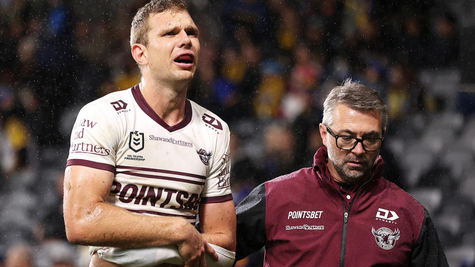 Tom Trbojevic injured his shoulder in rould 11 against the Eels. (Photo by Mark Kolbe/Getty Images)