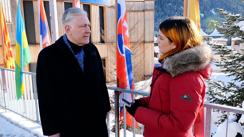 Dr Lutz Hegemann speaks to Hannah Brown at the World Economic Forum in Davos