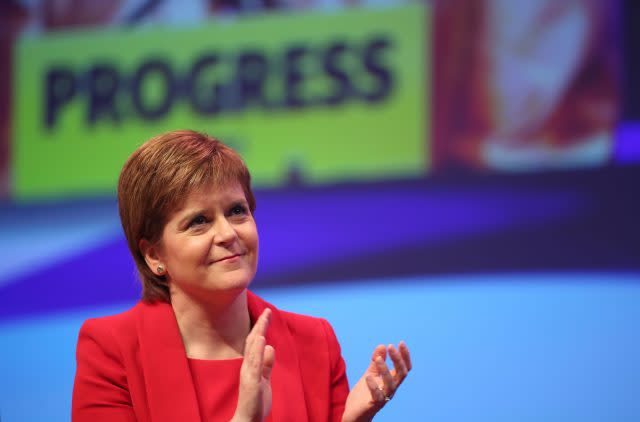 Nicola Sturgeon applauds