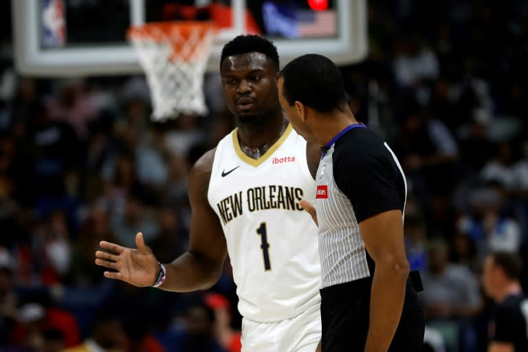 Zion Williamson a inscrit 31 points lors de la victoire des Pelicans contre Sacramento le 11 avril 2024 en NBA (Chris Graythen)