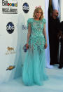 Singer Natasha Bedingfield chose this mint green frock for the Billboard Music Awards.