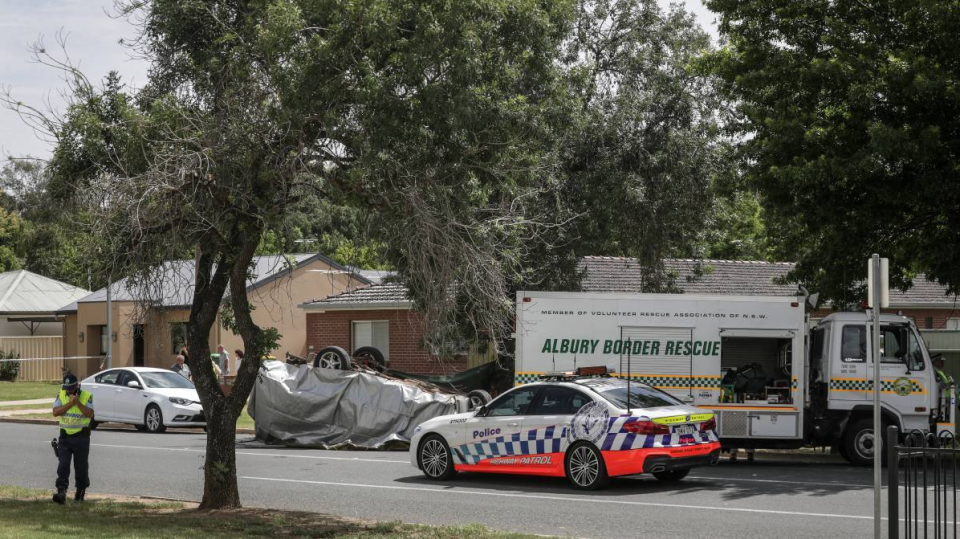 Crash site in Albury, NSW, that Paul Marshall attended in late in 2018.