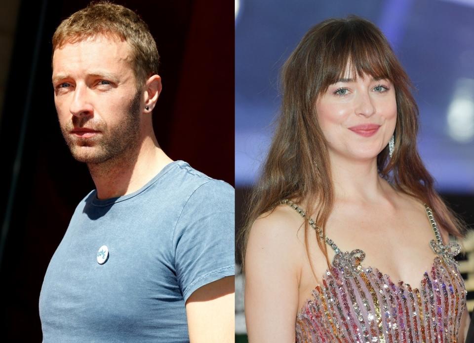 Chris Martin and Dakota Johnson