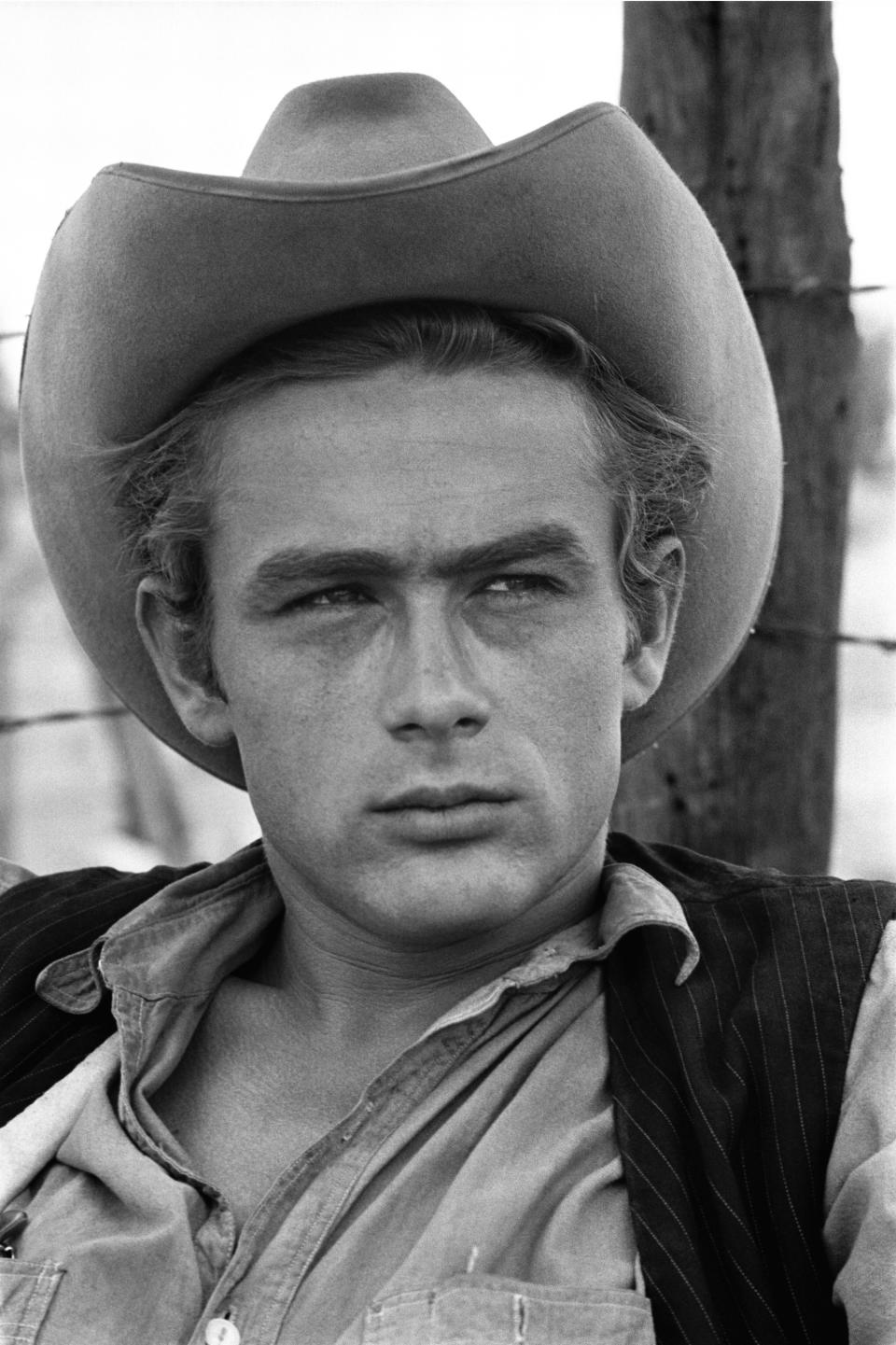 James Dean wearing a cowboy hat