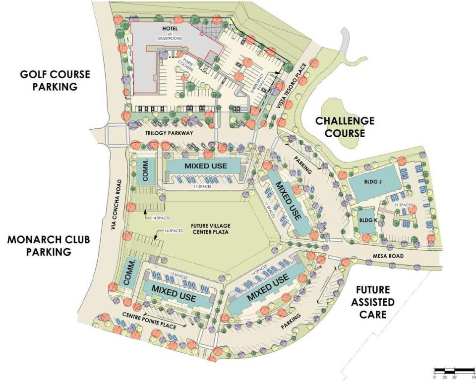 The Monarch Dunes Village Center will include shops, condominiums and a hotel.