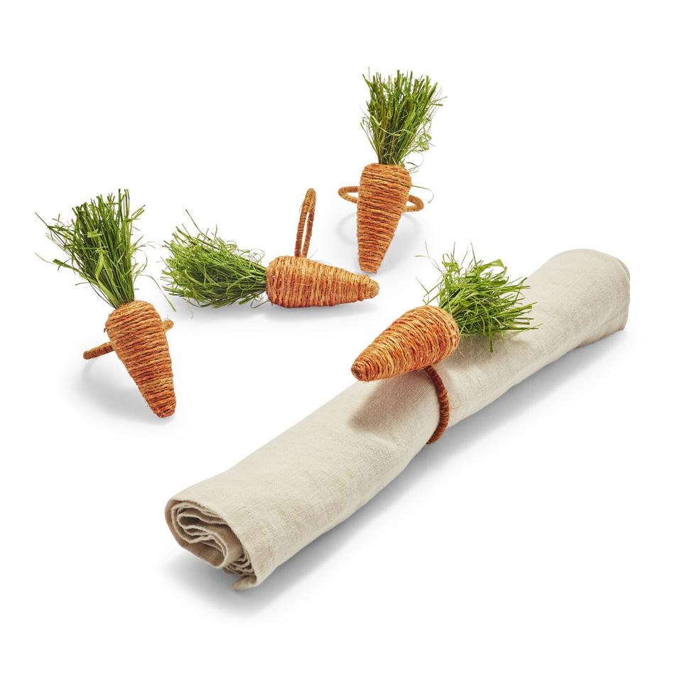 27) Carrot Napkin Rings, Set of 4