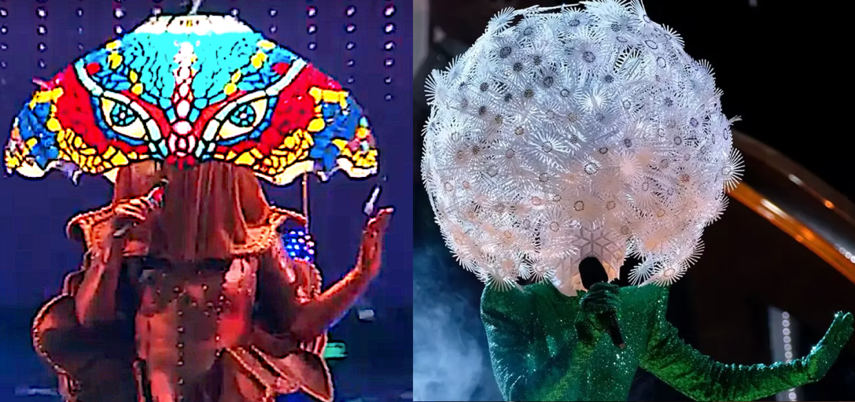 The Lamp and Dandelion compete on 'The Masked Singer' Season 9. (Photos: Fox)