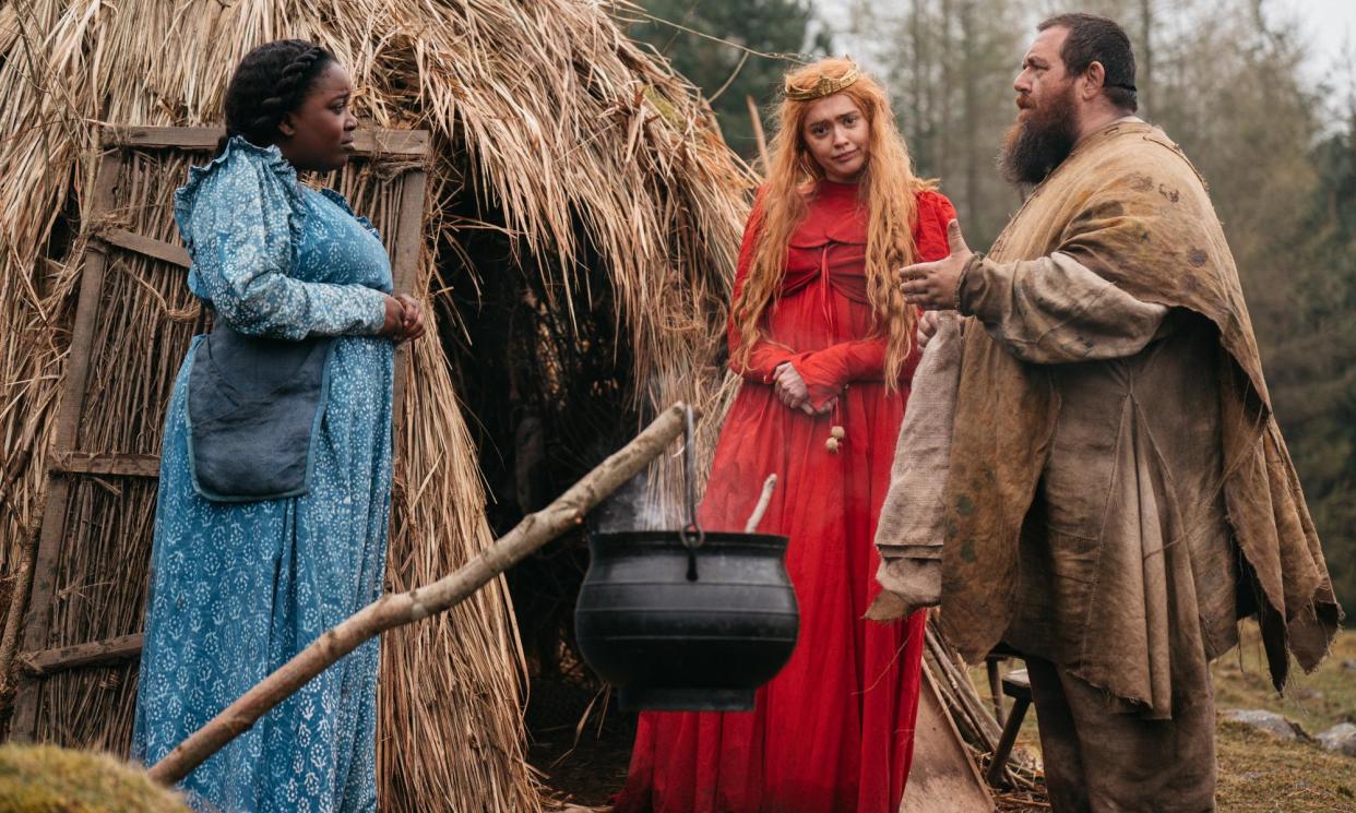 <span>On the run … from left, Lolly Adefope, Aimee Lou Wood and Nick Frost</span><span>Photograph: PR IMAGE</span>