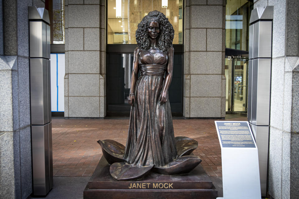 New York Times bestselling author Janet Mock is an American writer, producer, director, advocate for trans rights and the founder of #GirlsLikeUs, a social media project that empowers trans women.  (Photo: Gordon Donovan/Yahoo News)