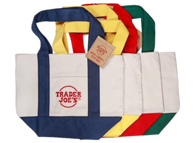 trader joe's mini canvas tote bags