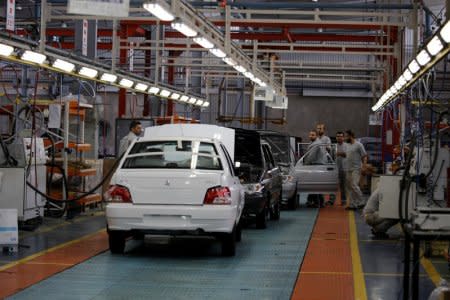 Cars are seen inside the Saipa Syria Factory in the industrial city of Hassia in Homs, Syria September 9, 2018. Picture taken September 9, 2018. REUTERS/Omar Sanadiki