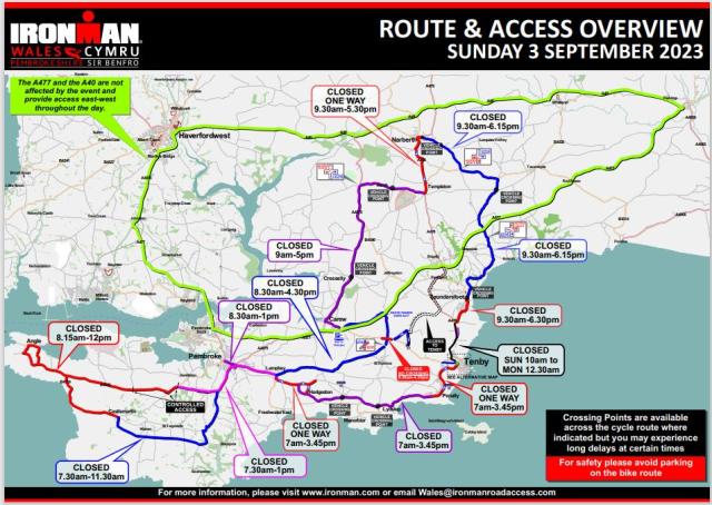 Ironman Wales 2023 Road closures and where to park for today s event