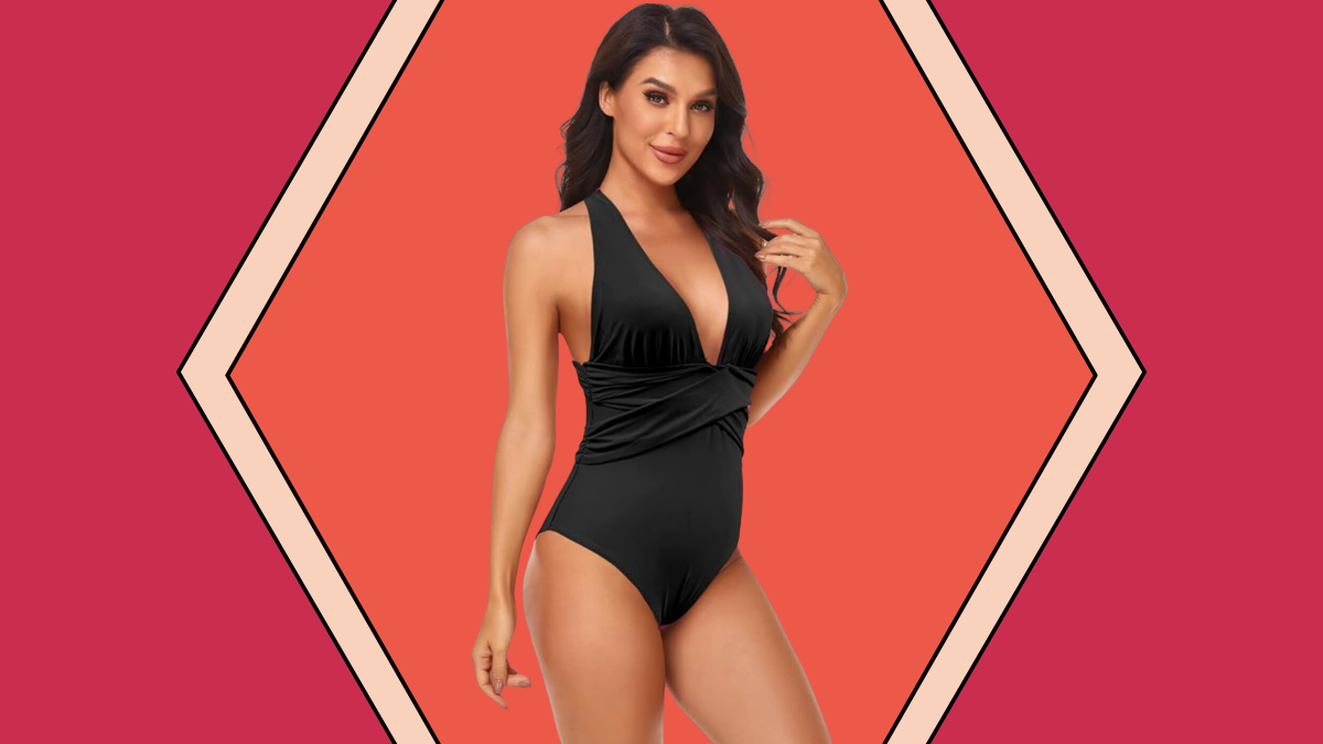 Mesing Tummy Control Swimwear Halter One Piece Slimming Ruched