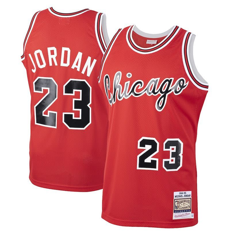 Men's Chicago Bulls Michael Jordan Mitchell & Ness White 1984-85 Hardwood Classics Rookie Authentic Jersey