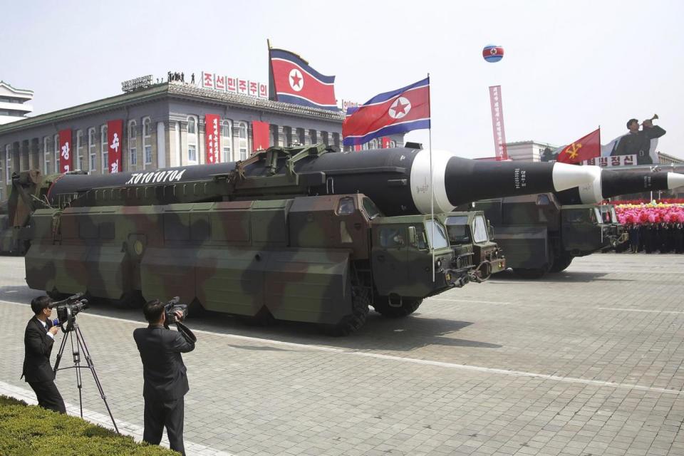 Concern: North Korea is believed to have carried out a failed missile test (AP)