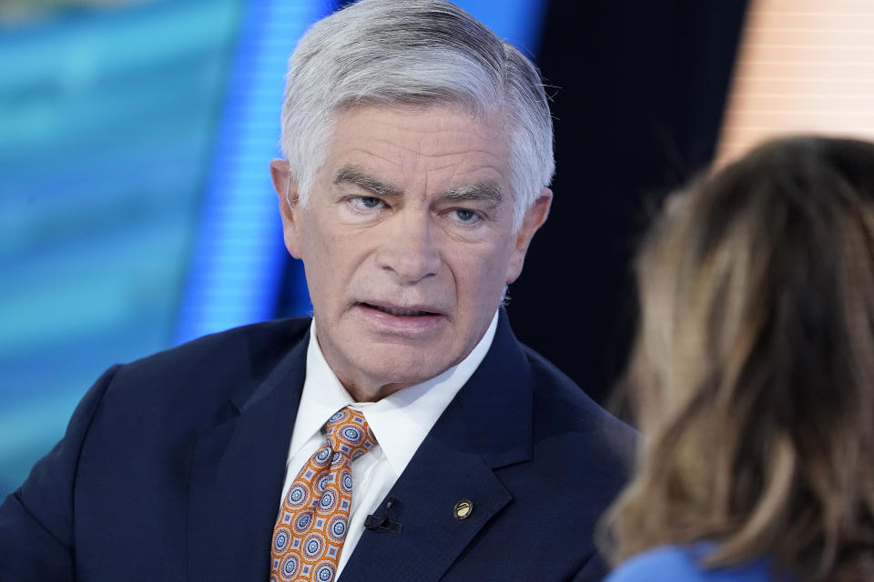 NEW YORK, NEW YORK - SEPTEMBER 27: Philadelphia Federal Reserve President Patrick Harker visits "Mornings With Maria" at Fox Business Network Studios on September 27, 2019 in New York City. (Photo by John Lamparski/Getty Images)