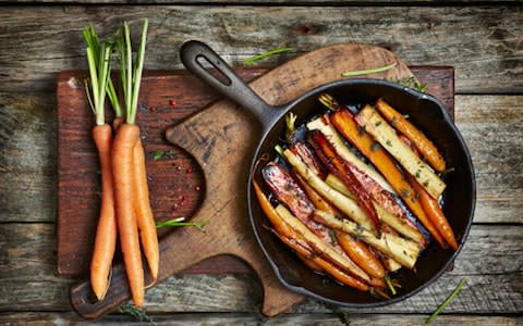 Glazed vegetables - Credit: James Ross