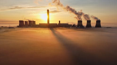 <span class="caption">Britain's largest power plant, Drax in North Yorkshire, mostly burns wood pellets.</span> <span class="attribution"><span class="source">Phil Silverman / Shutterstock</span></span>