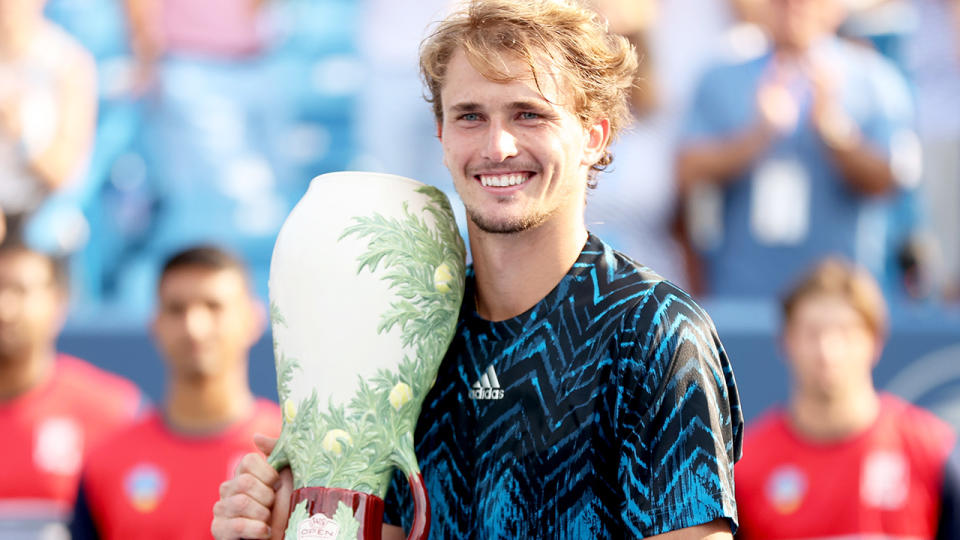 Alexander Zverev became the first player to win the Cincinnati Open and Olympic gold in the same year since Andre Agassi in 1996. (Photo by Matthew Stockman/Getty Images)