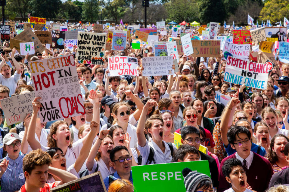 The first School Strike 4 Climate in Sydney. (Source: Getty)