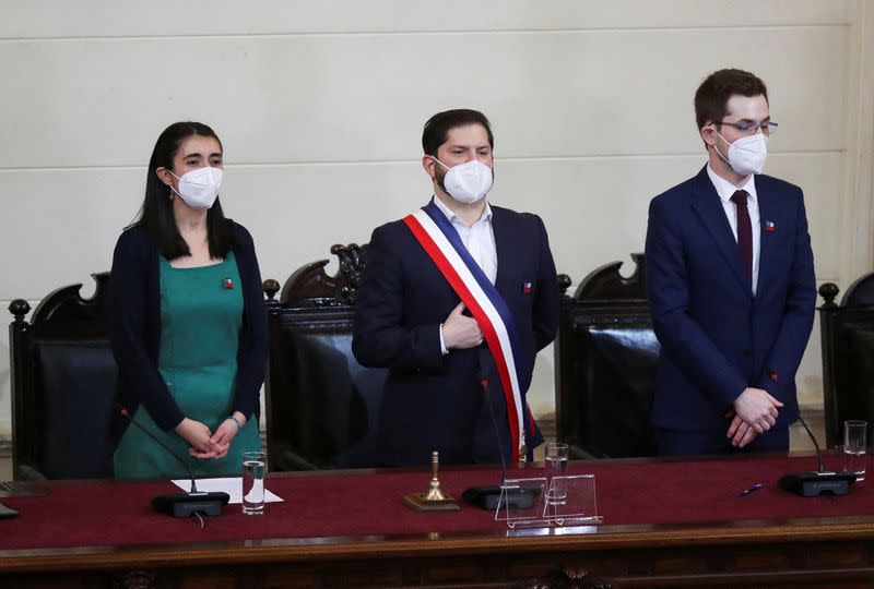 Chile's constitutional Convention hands out the final draft of the new constitution, in Santiago