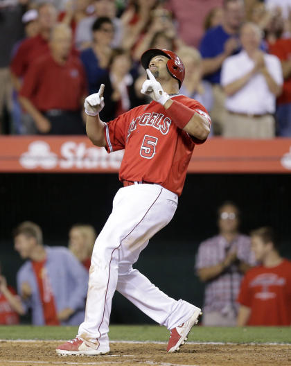 Albert Pujols has hit 15 home runs in a 25-game stretch. (AP)