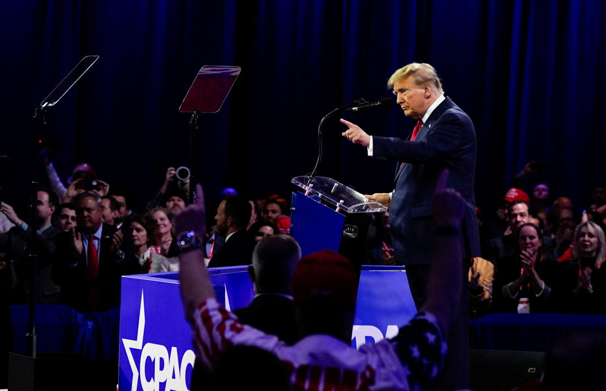 Donald Trump auf der CPAC-Konferenz am vergangenen Samstag in Maryland.