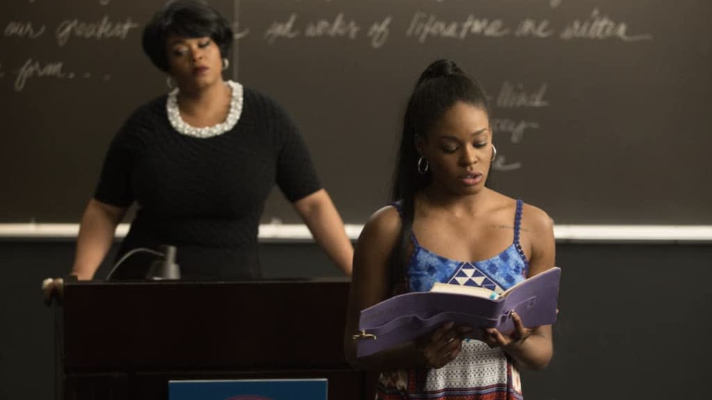 Jill Scott, left, and Azealia Banks in “Love Beats Rhymes.” (Screenshot)