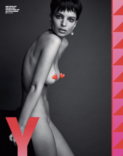 Emily Ratajkowski gets naked for Love Magazine