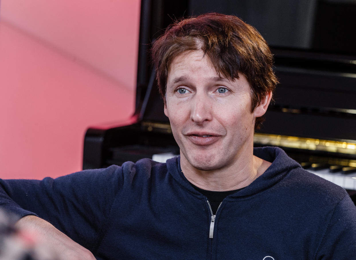 11 March 2020, Hamburg: British singer-songwriter James Blunt speaks in a dpa interview before his concert in Hamburg's Elbphilharmonie, which is not allowed to be performed in front of an audience due to an order to contain the novel corona virus. Instead, the performance will be broadcast live on the Internet. Photo: Markus Scholz/dpa (Photo by Markus Scholz/picture alliance via Getty Images)