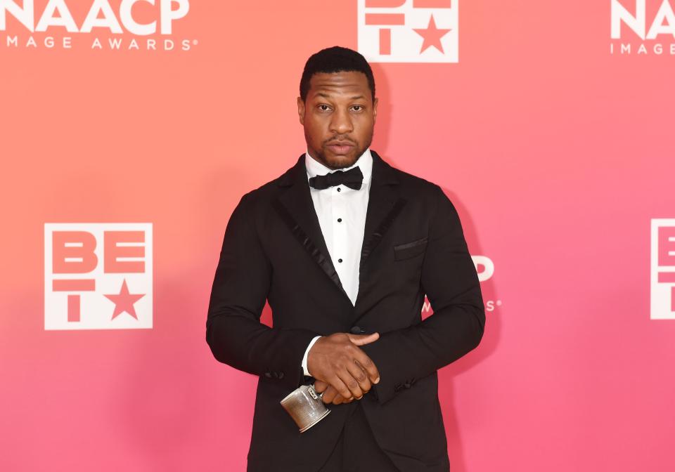 Jonathan Majors at the NAACP Image Awards on February 25, 2023, in Pasadena, California.