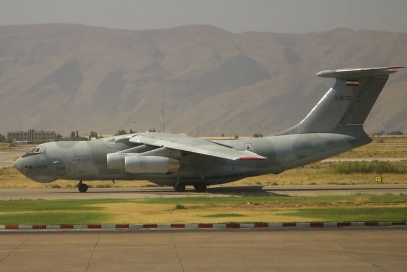 On February 19, 2003, all 275 people aboard an Iranian military transport plane, similar to the one pictured, were killed when it crashed in a mountainous region of southeastern Iran. File Photo by Waka77/Wikimedia