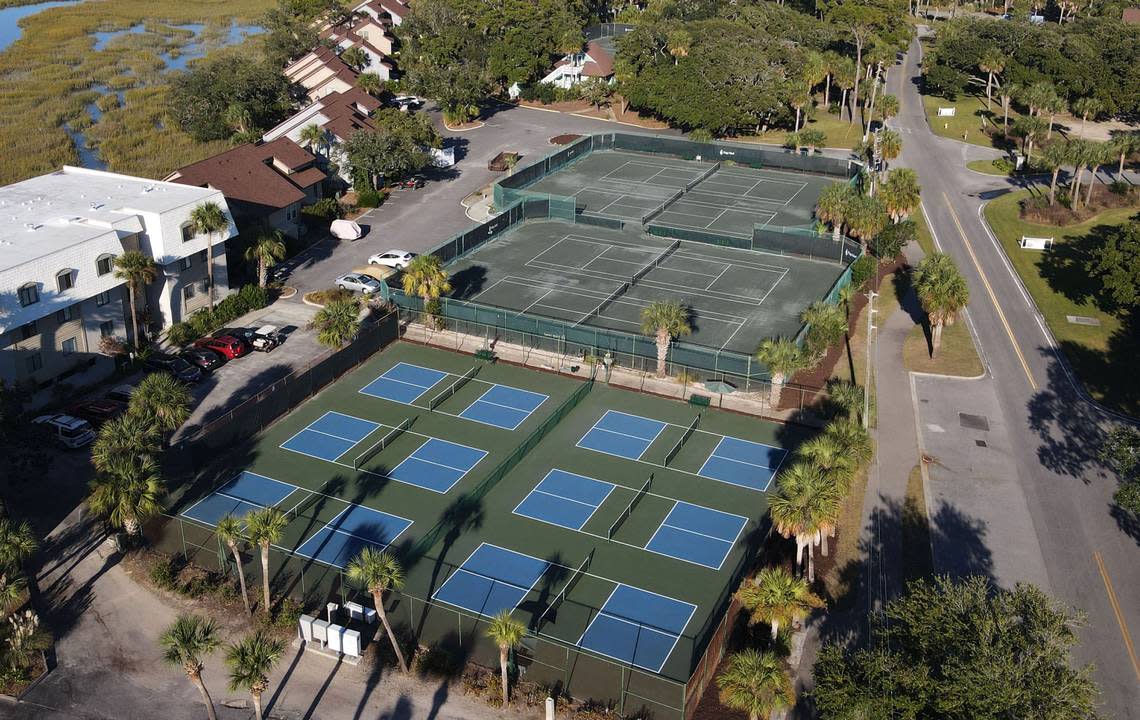 The Fripp Island Resort Racquet Club features eight tennis and six pickleball courts.